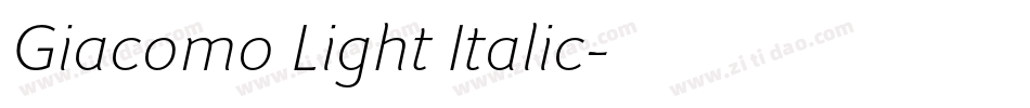 Giacomo Light Italic字体转换